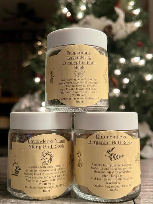 Relax, Reset and Relief Set of 3 Herbal Bath Salts
